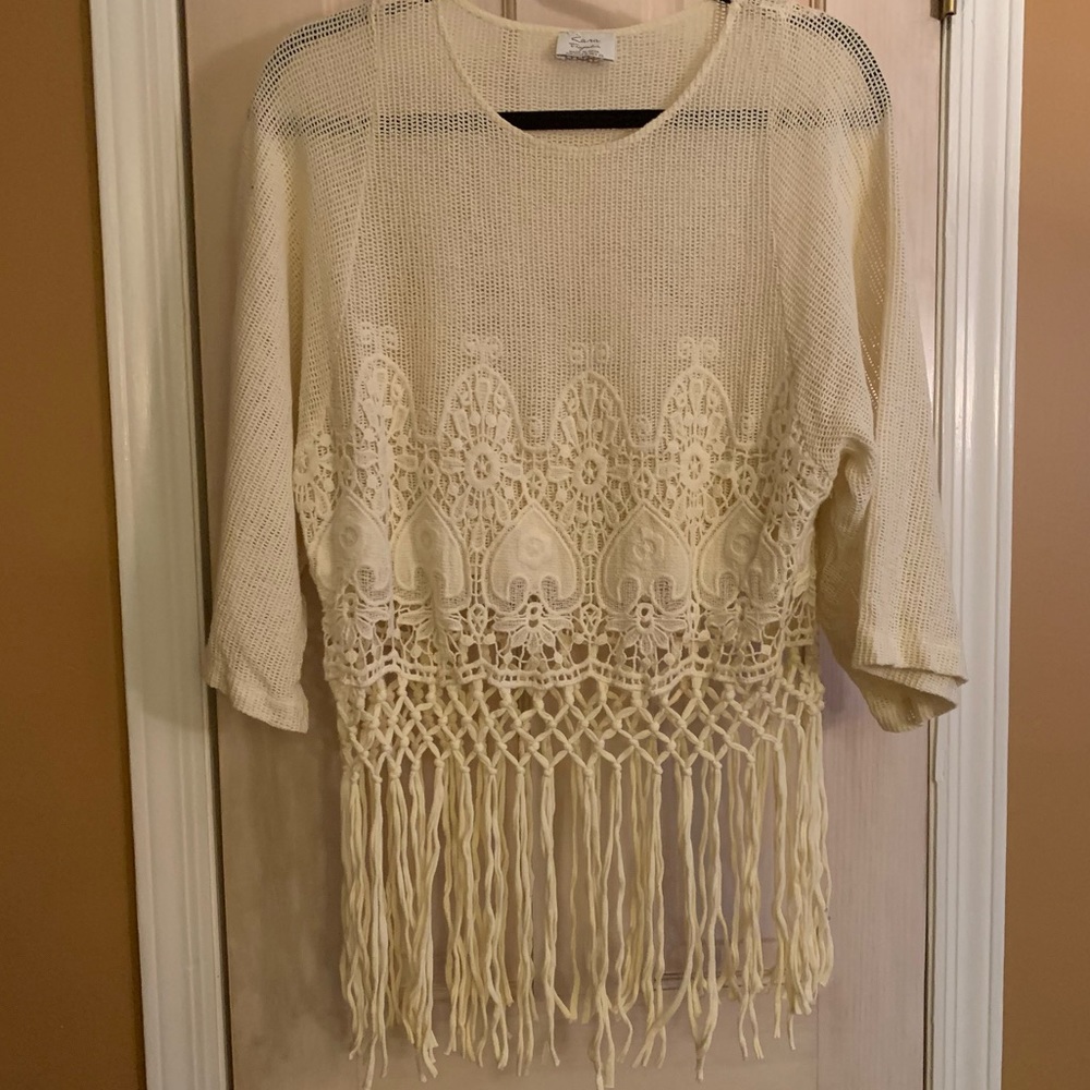 Zara knitted 3/4 sleeve shirt
